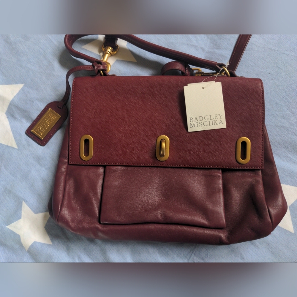 Badgley Mischka Burgundy Handbag